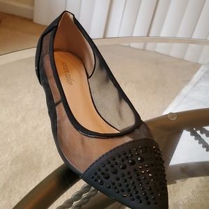 Women shoes flat black with box